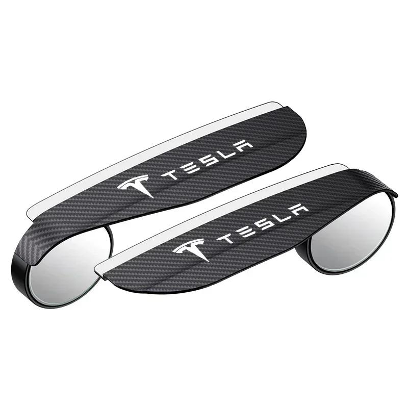 

Car Sticker Tesla Car Rearview Rain Eyebrow Small Round Mirror For Tesla Model X Model S Model Y 2020 2021 2023 Decals TM3 TMX T