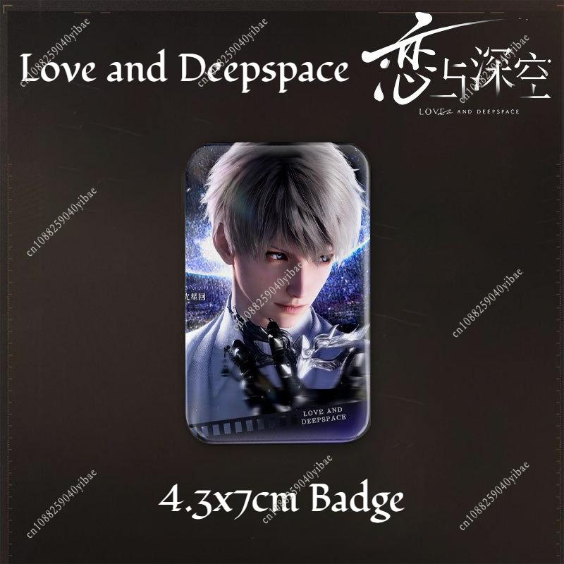 2025 Love and Deepspace Sylus Rafayel Zayne Xavier Caleb Cinema Co-ed Badge Rectangular Emblem Brooch Backpack Decoration