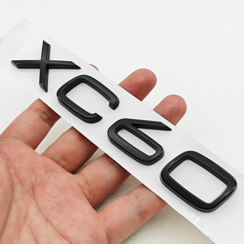 3D ABS Rear Trunk Letters Emblem For XC90 XC60 XC40 S90 S60 S40 AWD Car Styling Badge Chrome Black Sticker Accessories