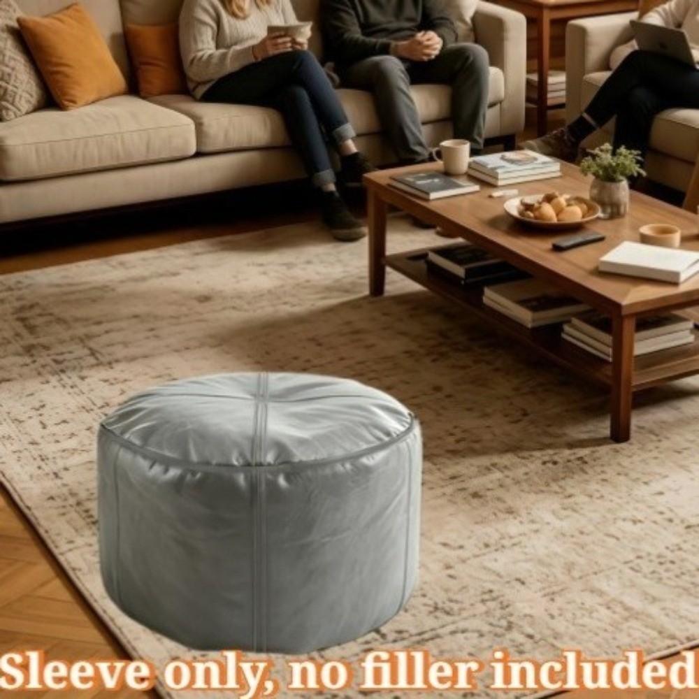 Unstuffed Bean Bag Cover Large Capacity Pouf Cover Non-Slip Sofa Footstool Cover Corner