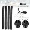 42mm Diesel Parking Heater Kit, ZDHQLHJ 4PCS Diesel Heater Exhaust Pipe Ducting & 4PCS Car Heater Duct Warm Air Outlet Vent & 8PCS Clamps, For