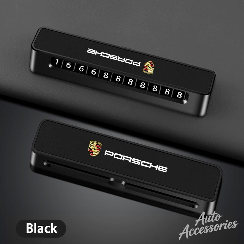 Car Temporary Parking Numbers Plate Slide Adjustable Stickers For Porsche 911 Cayenne Carrera-GT 928 Panamera Boxster Macan 918 EL7
