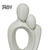 Integrated One-piece Design 3D Printed One Heart Couple Statue, Abstract Hugging Lovers Figurine with Stable Base, Minimalist Ornaments Love Sculpture