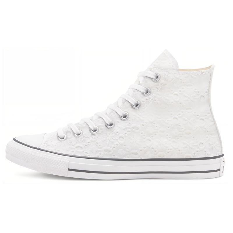 Converse Chuck Taylor All Star Boho Mix Round Toe Lace-up Non-Slip High-Top Espadrilles Women's White