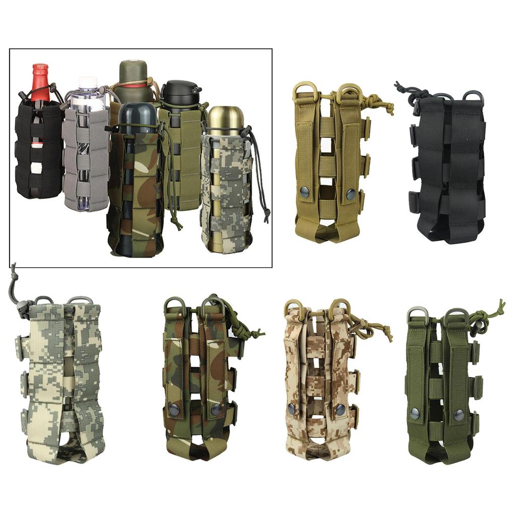 Outdoor Tactical Molle Water Bottle Bags Carrier Holder Kettle Pouch Hiking