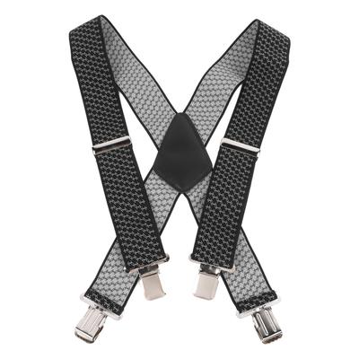Men Suspenders Simple Style X Back 2in Wide Thickened Stretchable Men Dress Suspenders for Business