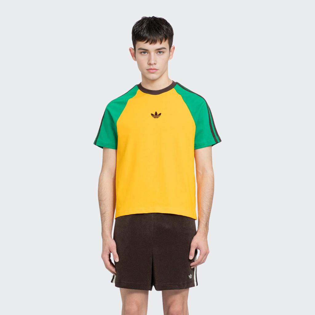 adidas Koszulka z krótkim rękawem X Wales Bonner Collegiate Gold Unisex Topy wielokolorowe IJ8353