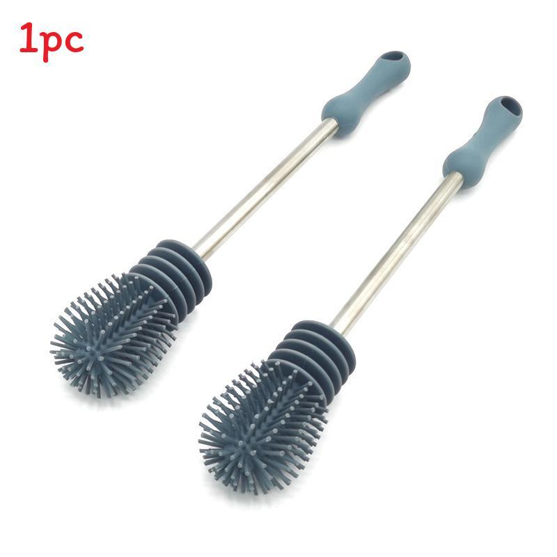 Food Grade Silicone Bottle Brush With Long Handle Baby Cup Cleaning Tool For Daily Use