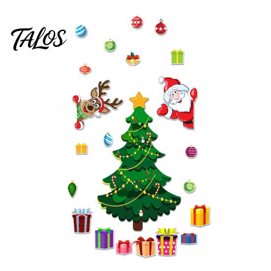 Durable Magnetic Ornaments Christmas Fridge Magnets, Soft Santa & Tree Stickers, Reusable Decorative Metal Surface Magnets Holiday Magnet for