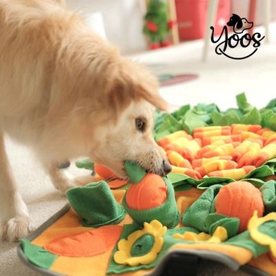 [Youth Pet] Puppy Toy Nosework Mat Carrot Field Blanket
