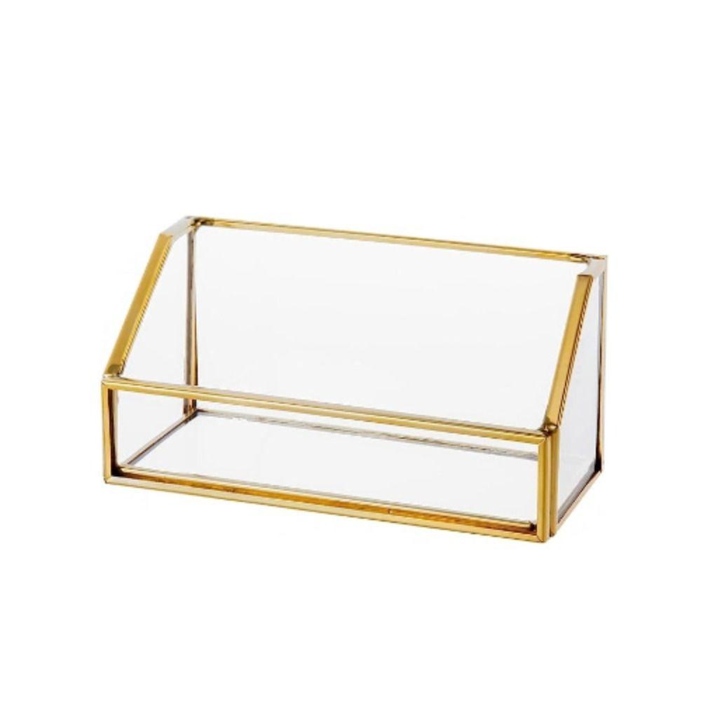 

Выставка хранения для офисного настольного держателя карты Настольный шкаф для визитных карточек Стеклянный держатель для карт