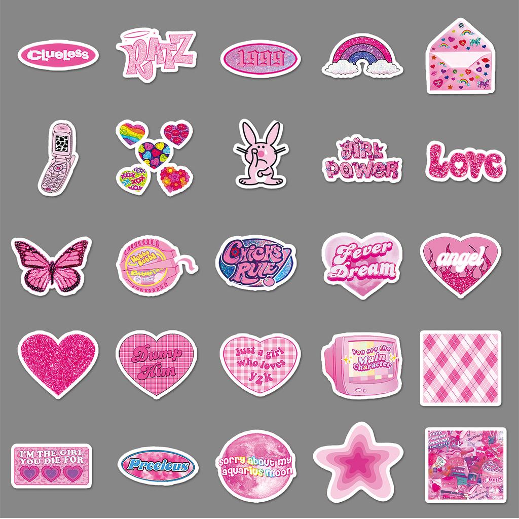 50 Y2K Style Graffiti Personality Girl Millennium Guka Creative DIY Mobile Phone Case Suitcase Stickers