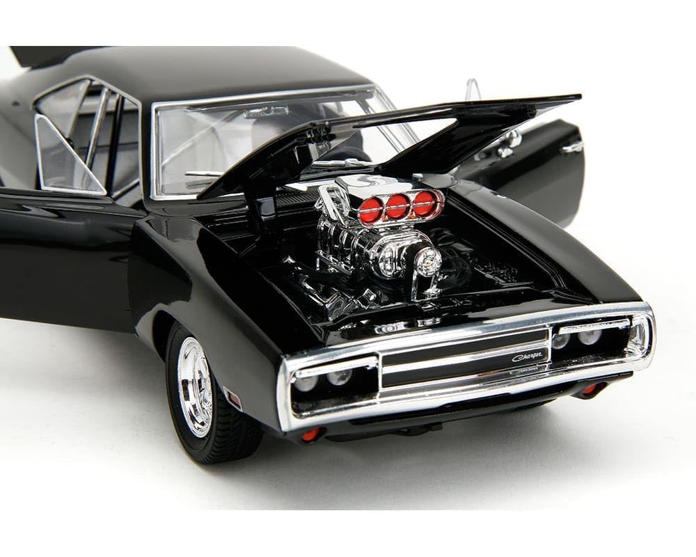 JADA TOYS 1/24 Fast & Furious Dodge Charger R/T 1970 Black Fast & Furious Charger TrueSpec