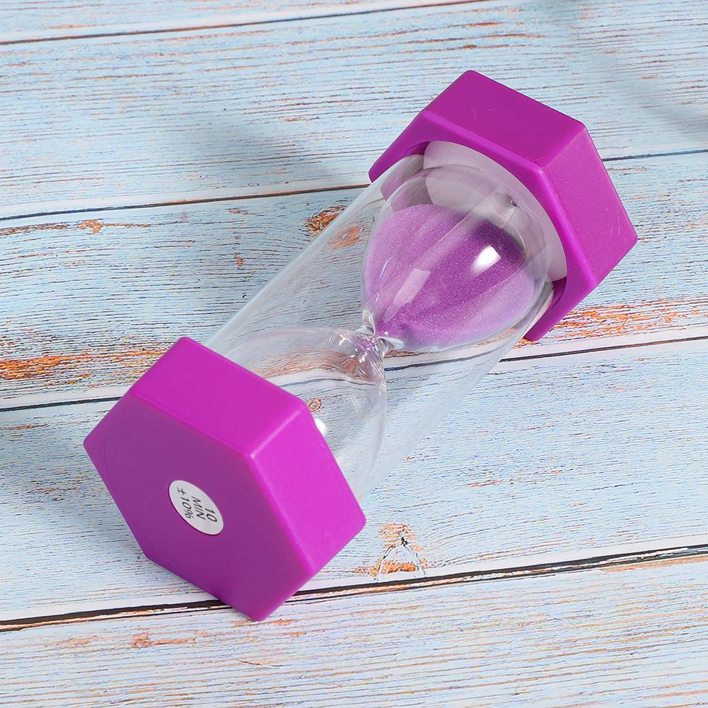 Tragbare Kinder Sanduhr Zuhause Büro Sanduhr Sanduhr Timer Geschenk (Lila 10 Minuten)