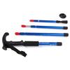 4-Section Outdoor Walking Stick Portable Telescopic Trekking Pole Anti Skid Aluminium Alloy Cane Elderly Camping Climbing Stick