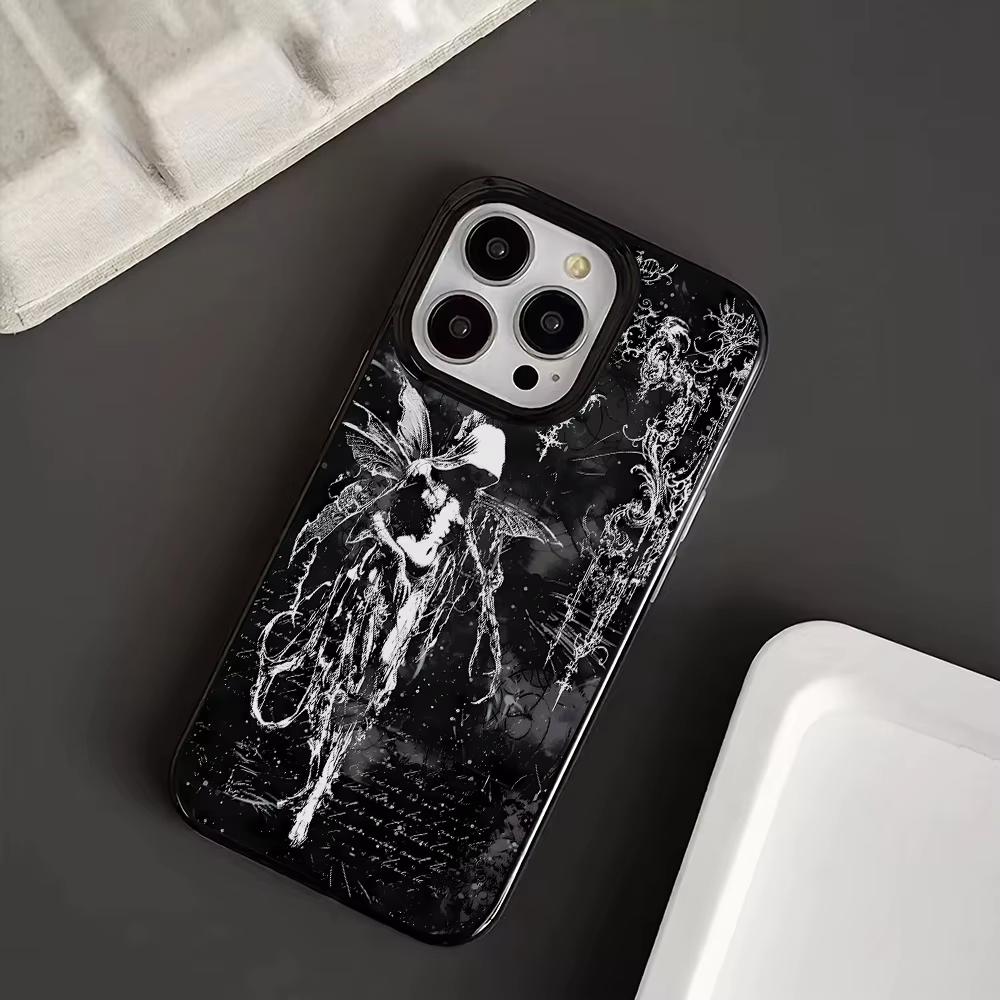 Gothic Girl Sculpture Pattern Phone Case For iPhone 17 Air 16 E 15 14 13 12 11 Pro Max Plus Mini SE 2020 2022 Soft Cover