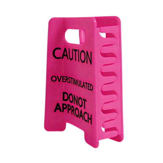 1/2Pcs Overstimulated Warning Sign Hair Claw Strong Grip Thick Hair Funny Yellow Caution Hair