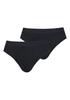 Plain Cotton Men's Briefs (2 Pack) MPP 019 MPP 019 MEN'S SLIP-ONS Black/black M