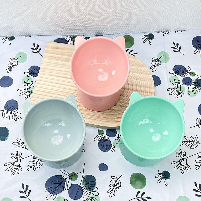 Naklápění misky na krmivo pro domácí mazlíčky Chránič krku s vysokým spodním okrajem proti udušení miska na vodu pro psy a kočky Antidumpingové potřeby na krmení psů