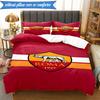 3PCS AS Roma1 Football club Printed Soft Bedding Set,Including 1pc Duvet Cover And 2pcs Pillowcases Perfect for Bedroom, Dormitory, Fan gift