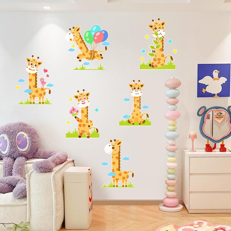 DIY Cartoon Wall Stickers Animal English Letters Astronaut Space Decals for Kids Room Nursery Living Room Decor Self Adhesive Vinyl Art