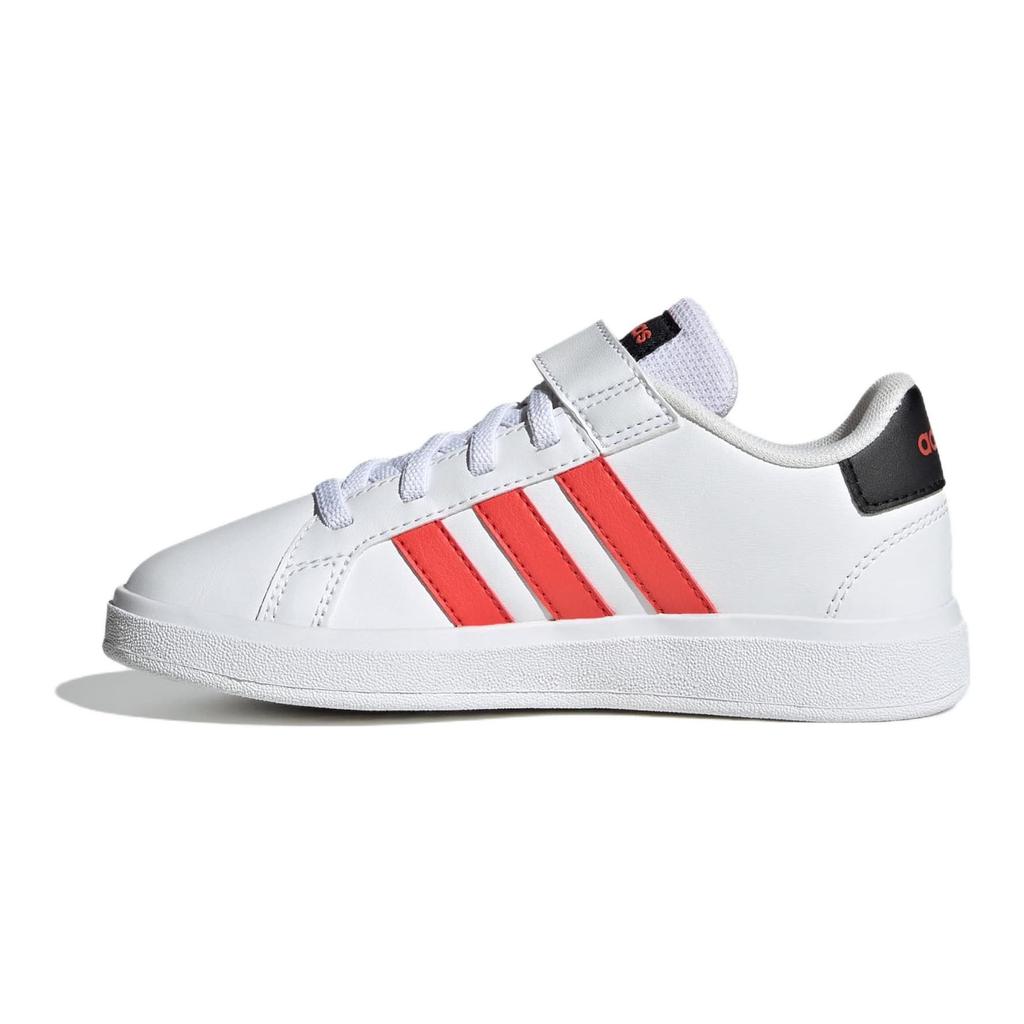 Adidas Grand Court J White Bright Red Kids Sneakers Cloud-White Core-Black IG4840