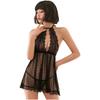 Sexy nightdress see-through seduction lace halterneck lace-up sexy underwear backless hot pajamas