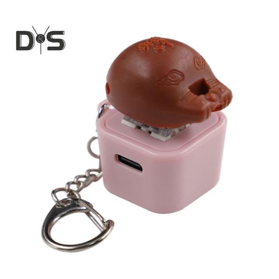 

Перезаряжаемый тестер осей клавишных колпачков RGB декомпрессионная игрушка-брелок сменные переключатели кошачьи мяуканья крик утки для геймеров офисное программирование коричневый