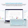 Womier Wireless Gaming Connection 8000mAh Mechanical Gasket PBT Volume Control Million Color RGB LED Compatible Keyboard, 3-Way (BT5.0/2.4G/Wired),