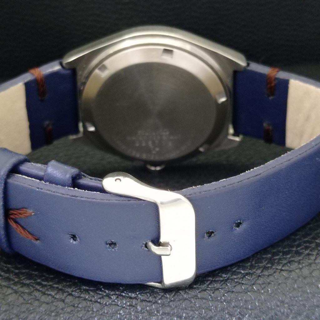 JAPAN VINTAGE SEIKO AUTOMATIC 6309A MENS BLUE COLOR DIAL WATCH a500825-5 R154-a500825