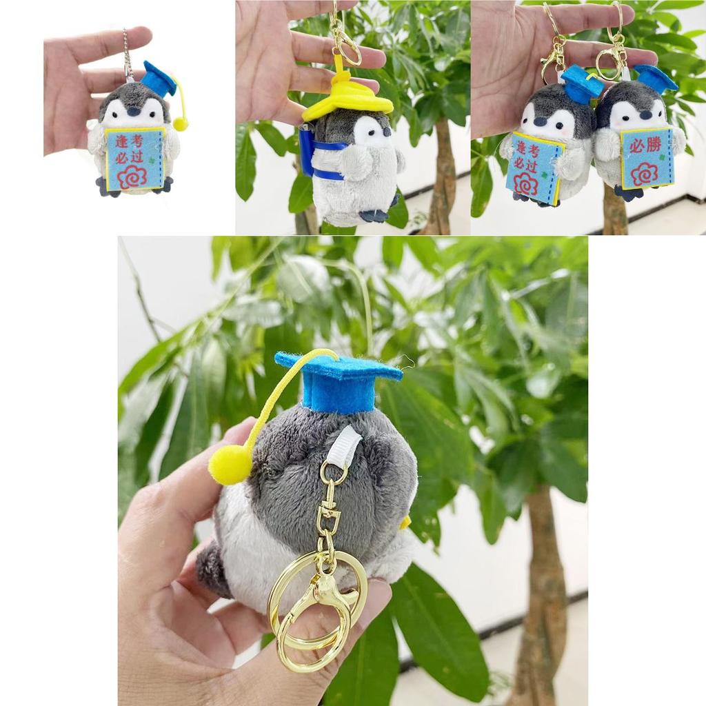 Adorable Plush Penguin Keychain Doll Soft Pp Cotton Cuddly Toy For Bags And Keys