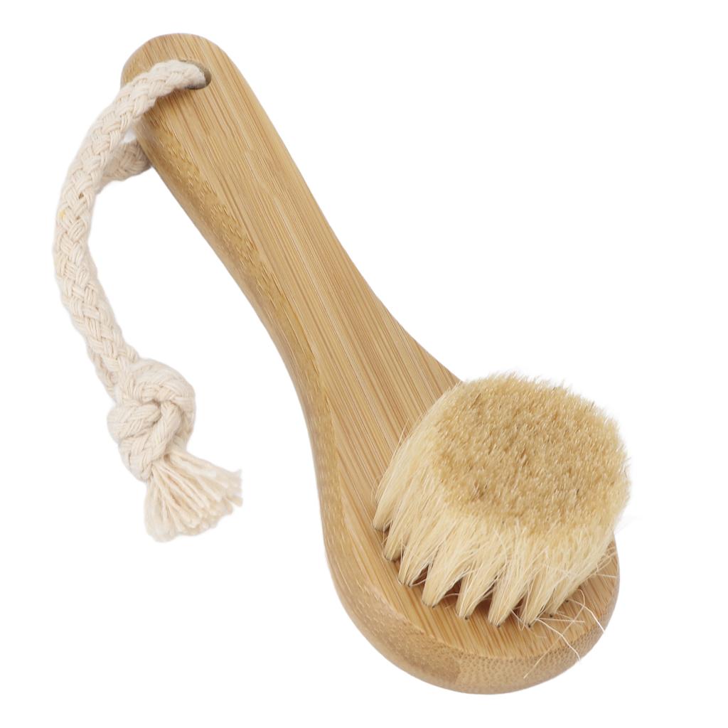 Massage Brush Portable Wooden Soft Manual Facial Body Massage Cleaning Care Brush