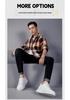 Men's White 8CM Height-Increasing Round Toe Microfiber Lace-up Casual Shoes with Thick Sole