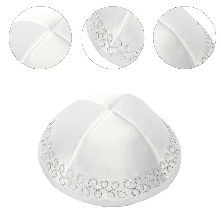Israel Kippah Hat for Men Women Embroidery Satins Kippah Hat Judaism Headdress