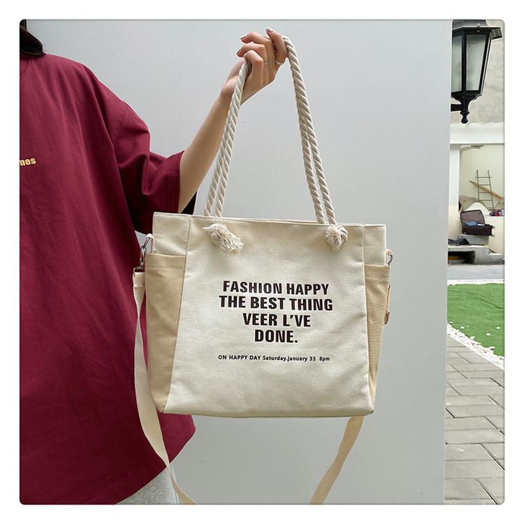 Новая простая холщовая женская сумка большой вместимости — фото 21