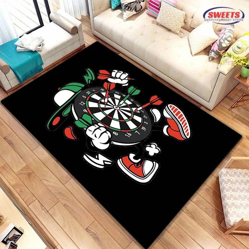 3D HD Dart Target Print Carpet! Bedroom Living Room Office Non-Slip Four Seasons Available Rug Multi-Sizes Non-Slip Fast Arrival