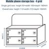 Cell Phone Locker Box Cell Phone Storage Cabinet, Cell Phone Lock Box with Door Locks and Keys, Employees Acrylic Locker Cell Phone Holder, Cell