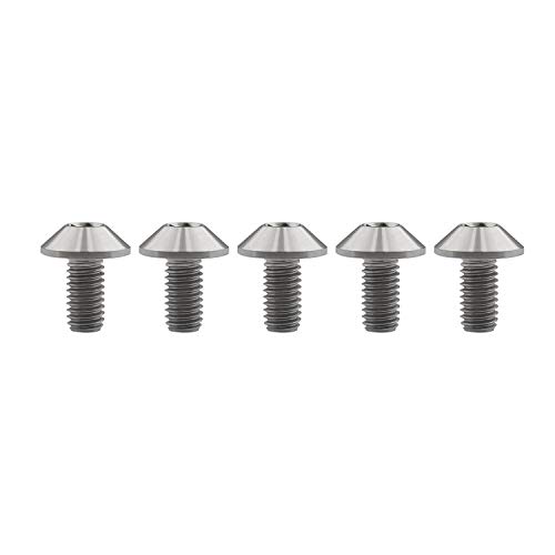 

Ruifu Titanium Alloy Hexagonal Hole M6x12 15 20mm Bicycle Motorcycle Wheel License Plate Mounting Bolts Set of 5 (Titanium, M6x12mm)