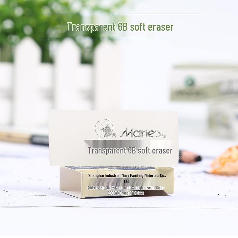 Mali 6B Transparent Crumbless Art Eraser for Sketching and Exams