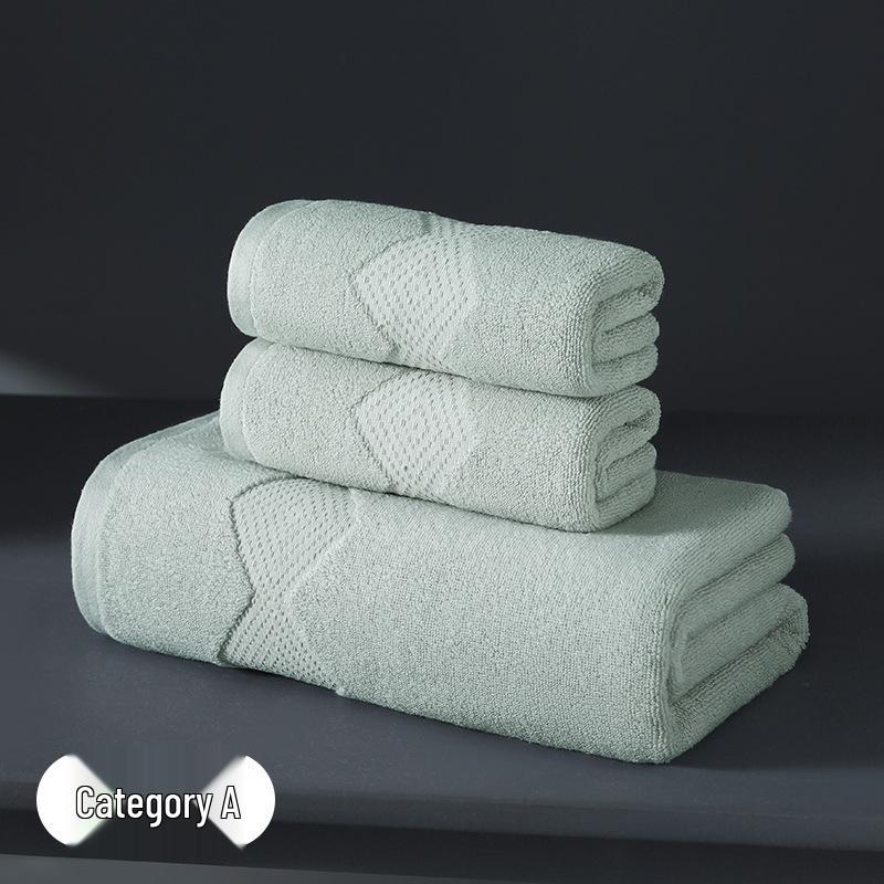 Premium All-Cotton Bath Towel: Thick, Soft, Absorbent, Antibacterial, Embroidered for Household and Hotel Use