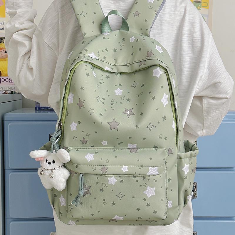 Schoolbag Japanese New Large-capacity Schoolbag Female Cute Small Fresh Literary Backpack Casual Star Girl Student Backpack