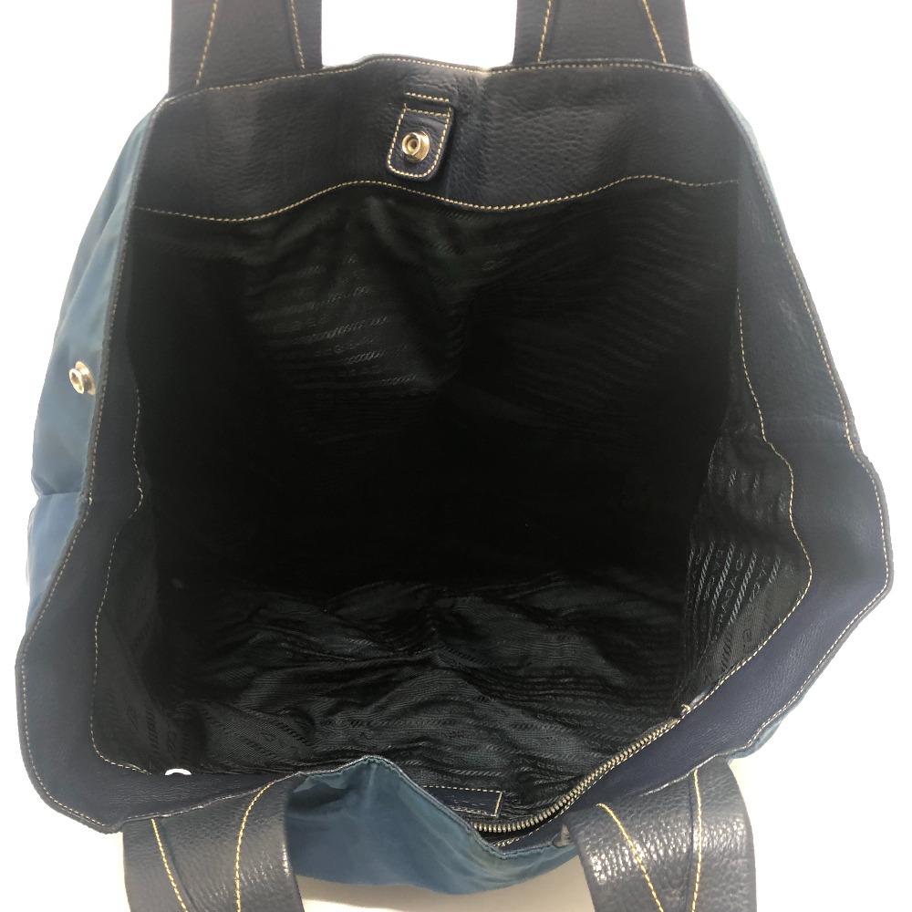 PRADA VA0677 Triangle logo Tote bag Nylon blue/SilverHardware
