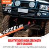 Soft Shackle Synthetic Recovery Rope 2PCS 1/2"x22" 44092lbs Break Strength