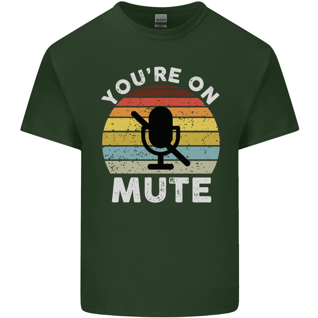 Youre On Mute Funny Microphone Conference Unisexs Light Cotton TShirt