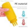 3 Holes Sauce Dispenser Squeeze Bottles with Lids Kitchen Oil Seasoning Mustard Salad Storage Jar Condiment Tool