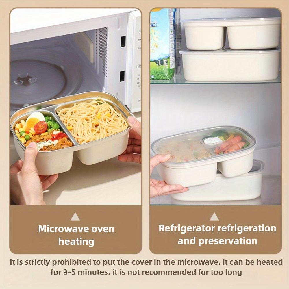 304 Stainless Steel Lunch Box, Student Lunch Box Can Be Stored In Microwave Oven, Sealed Square Fresh-keeping Box