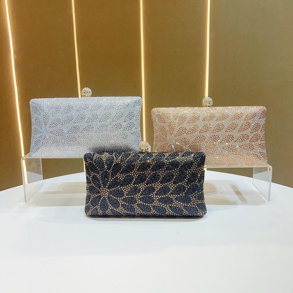flash luxury rhinestone dinner bag fashion temperament elegant clutch bag light luxury full of diamonds high-end clutch bag