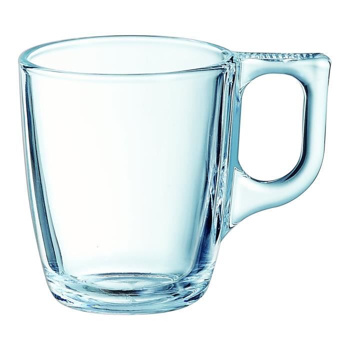 Tasse en verre trempé - Arcoroc - Voluto - 9cl - Lot de 6 - Compatible lave-vaisselle