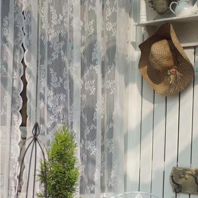 Tenda di pizzo senza scarico Prodotti finiti Indossare asta Europeo Tianchen Tenda di filato bianco Tenda per porta Camera da letto Bovindo Garza