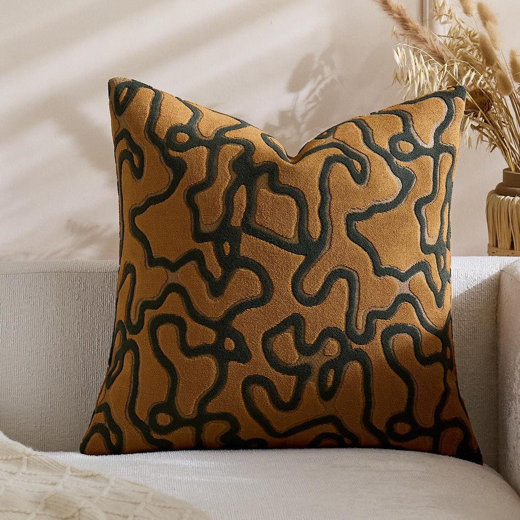 High-End Retro Chinese Velvet Cushion Cover | Trendy Pillowcase for Sofas and Model Rooms